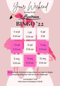 Cream Pink Simple Aesthetic Your Weekend Bingo Poster